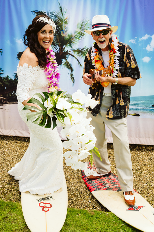 Surfing bride